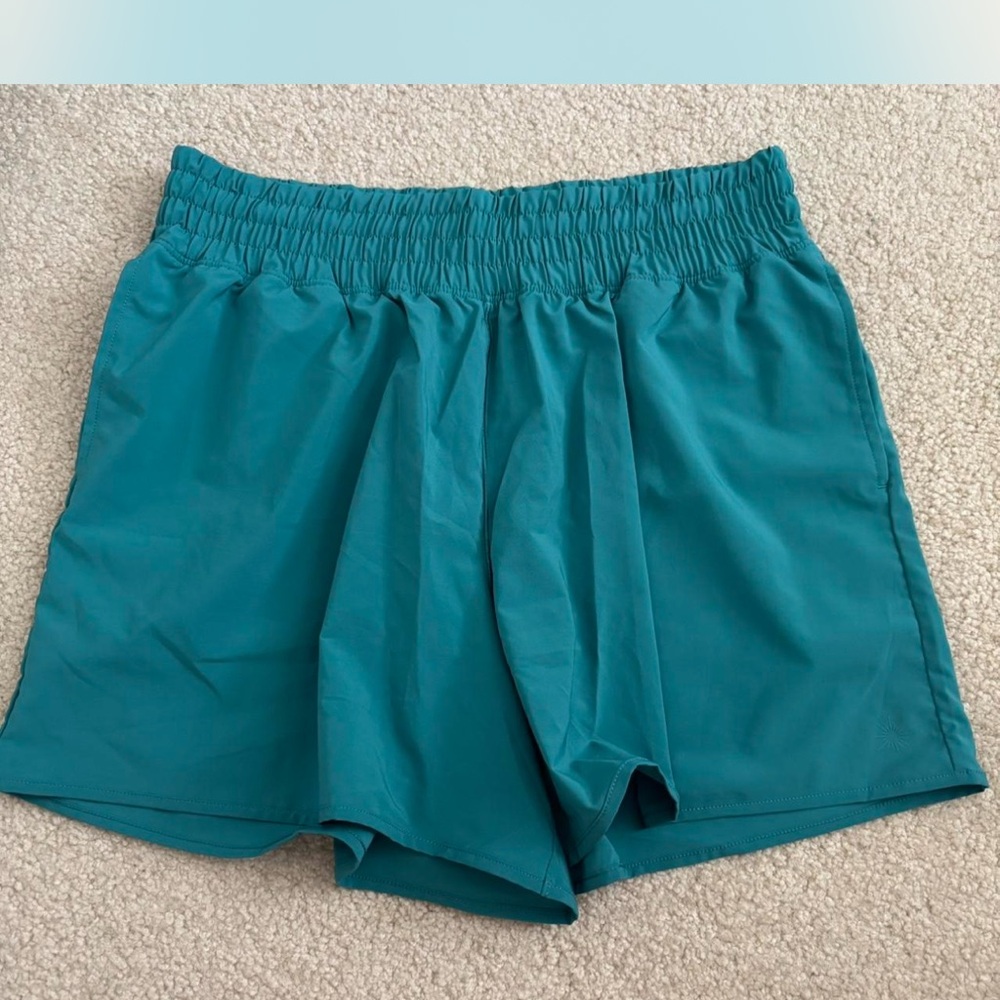 Teal Women's Elastic-Waist Shorts